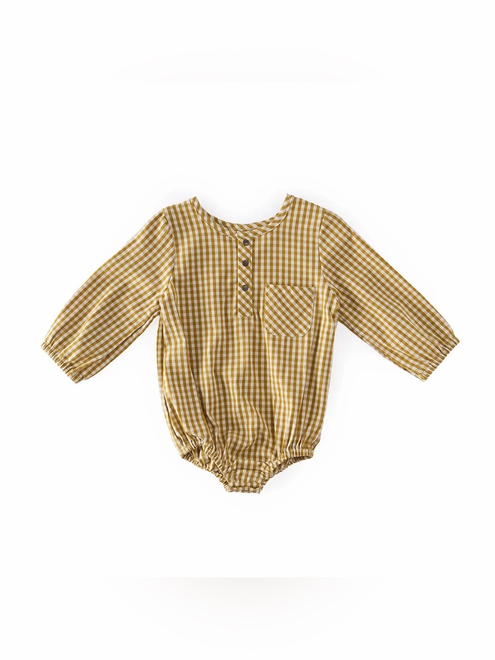 Pehr gingham long sleeve one piece 12-18m